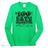 100 Days Smarter Funny 100 Days Of School Long Sleeve Shirt thumb 0