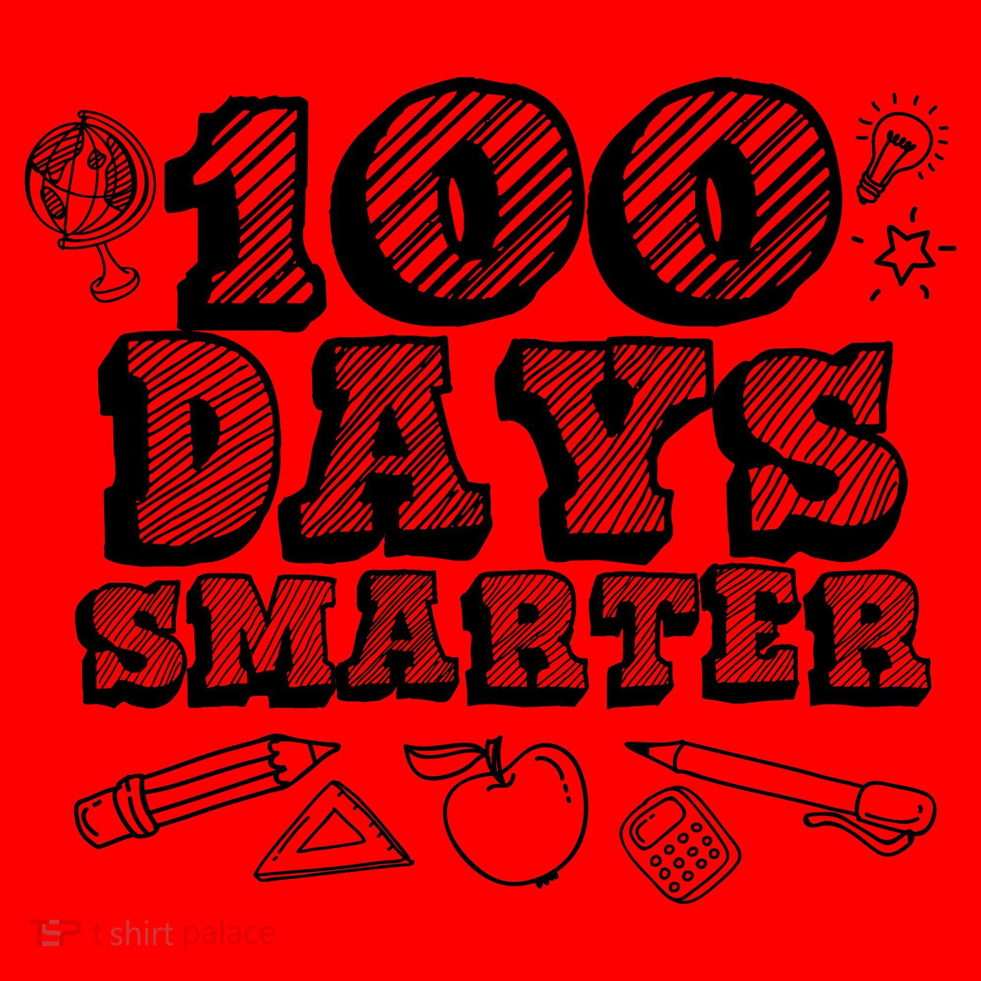 100 Days Smarter Funny 100 Days Of School Santa Hat