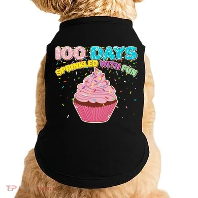 100 Days Sprinkled With Fun Cupcake  Doggie Tank