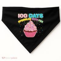 100 Days Sprinkled With Fun Cupcake  USA-Made Doggie Bandana thumb 0