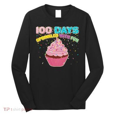 100 Days Sprinkled With Fun Cupcake  Long Sleeve Shirt