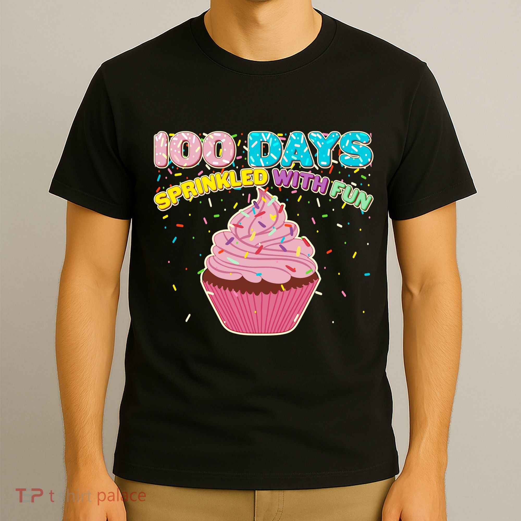 100 Days Sprinkled With Fun Cupcake  T-Shirt