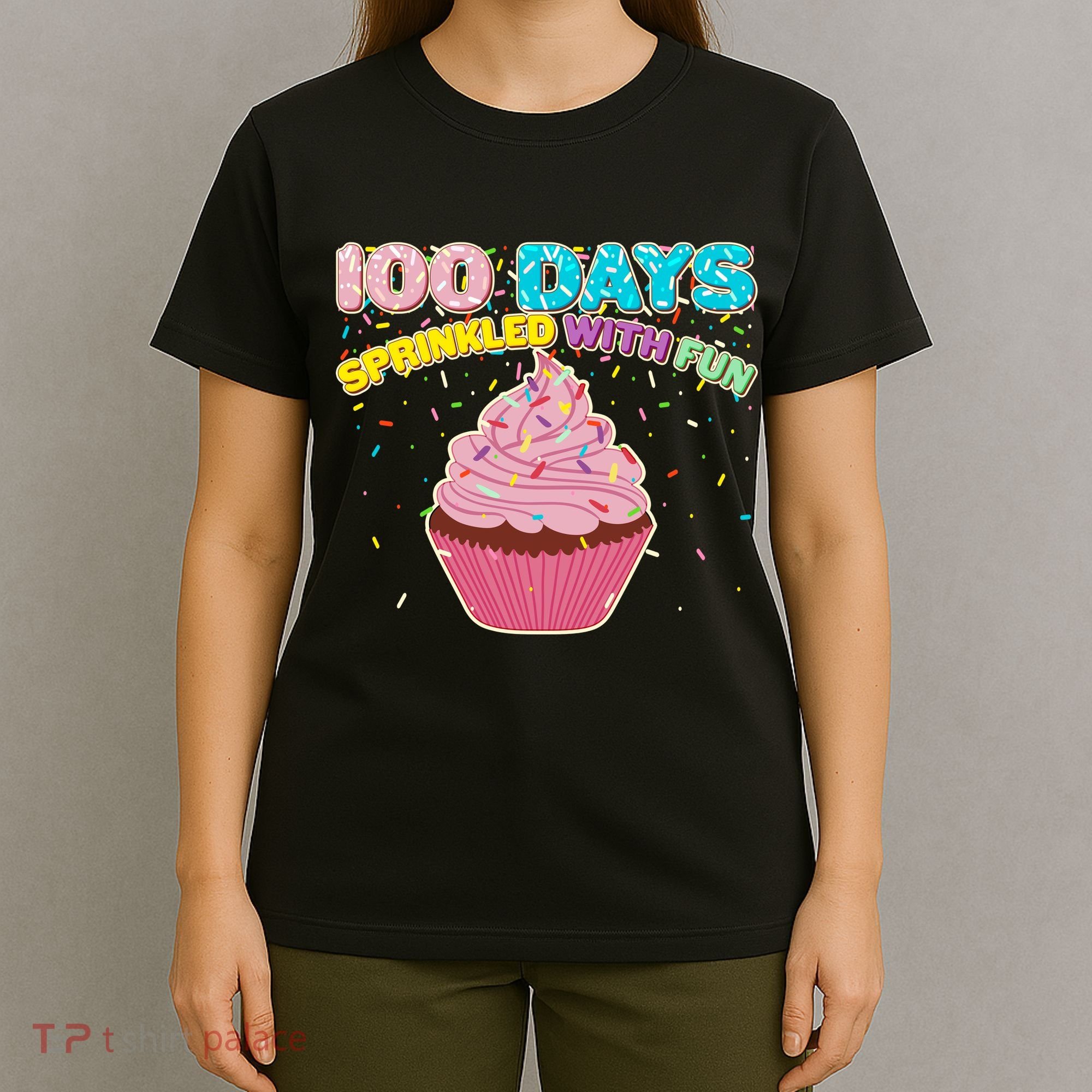 100 Days Sprinkled With Fun Cupcake  T-Shirt