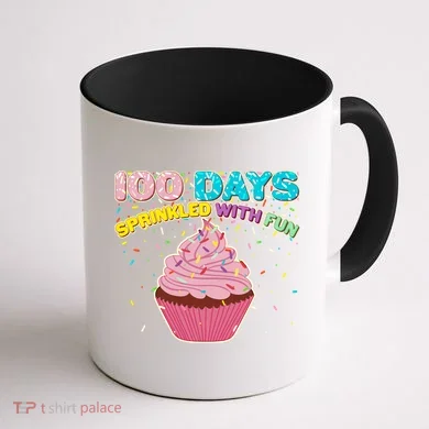 100 Days Sprinkled With Fun Cupcake  Coffee Mug back