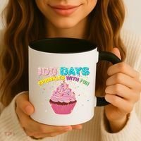 100 Days Sprinkled With Fun Cupcake  Coffee Mug thumb 3