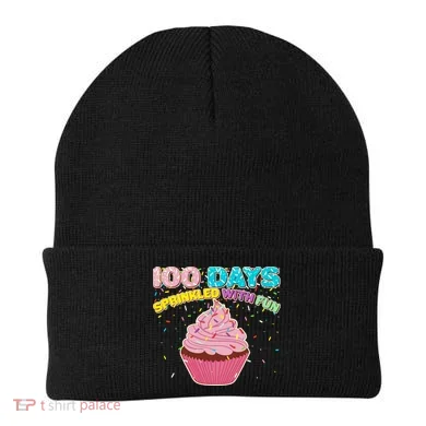 100 Days Sprinkled With Fun Cupcake Beanie