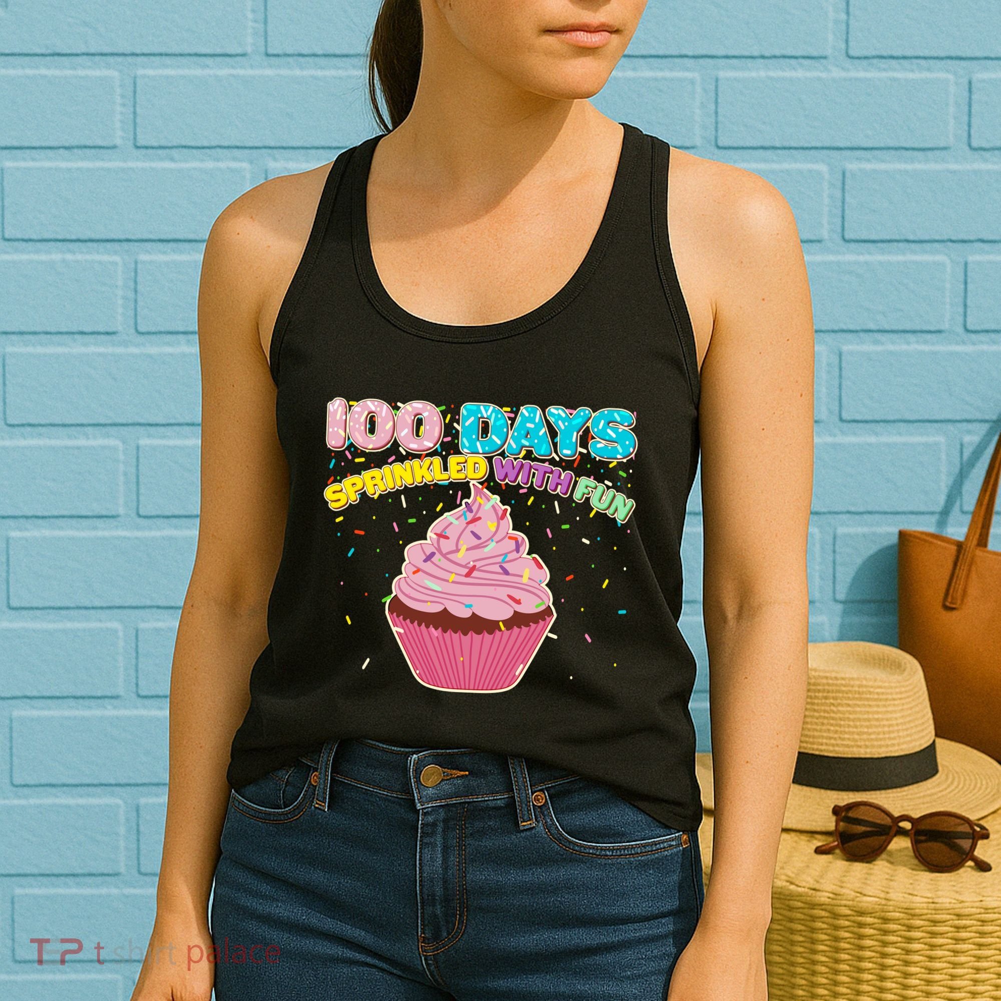 100 Days Sprinkled With Fun Cupcake  Women's Tank Top