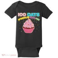 100 Days Sprinkled With Fun Cupcake  Baby Bodysuit thumb 0