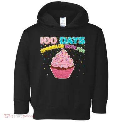 100 Days Sprinkled With Fun Cupcake  Toddler Hoodie