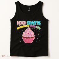 100 Days Sprinkled With Fun Cupcake  Tank Top thumb 2