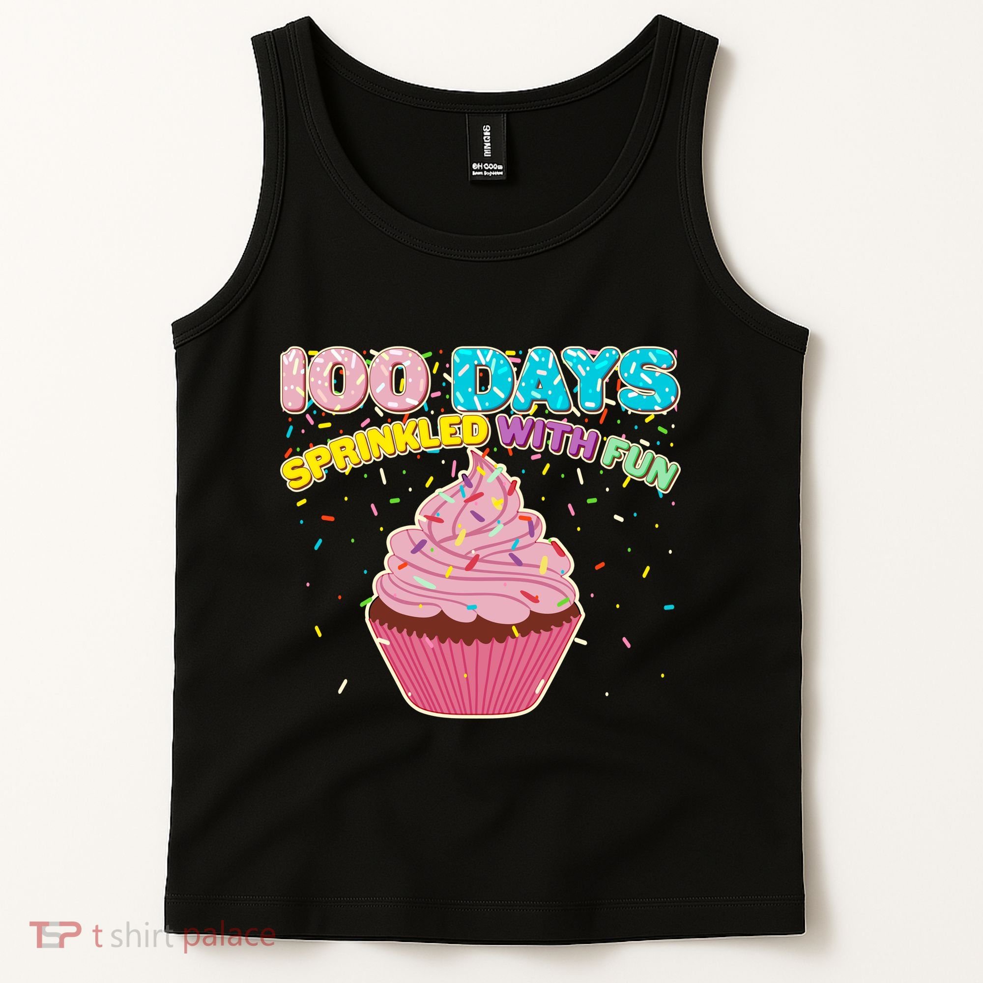 100 Days Sprinkled With Fun Cupcake  Tank Top