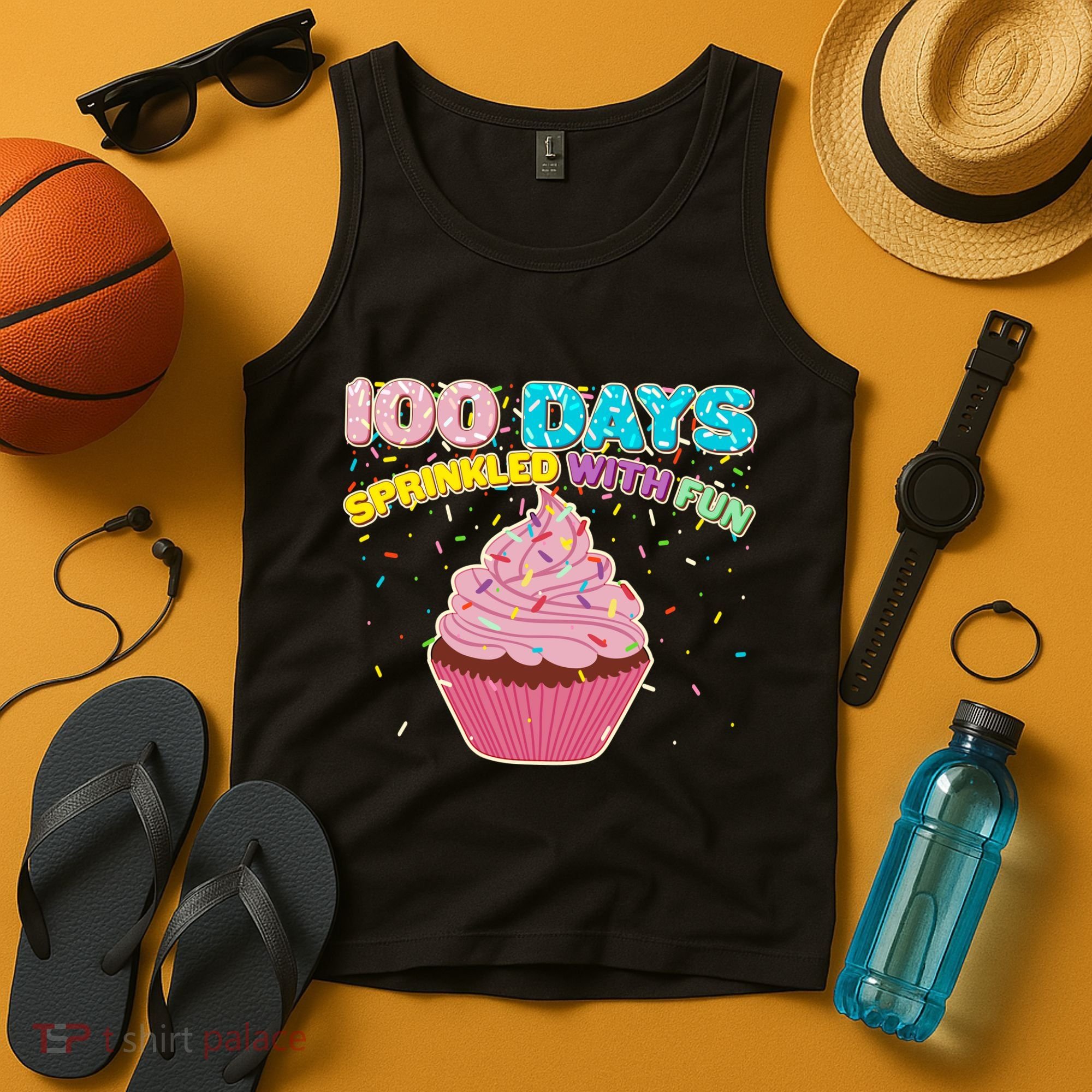 100 Days Sprinkled With Fun Cupcake  Tank Top