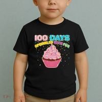 100 Days Sprinkled With Fun Cupcake  Toddler T-Shirt thumb 2