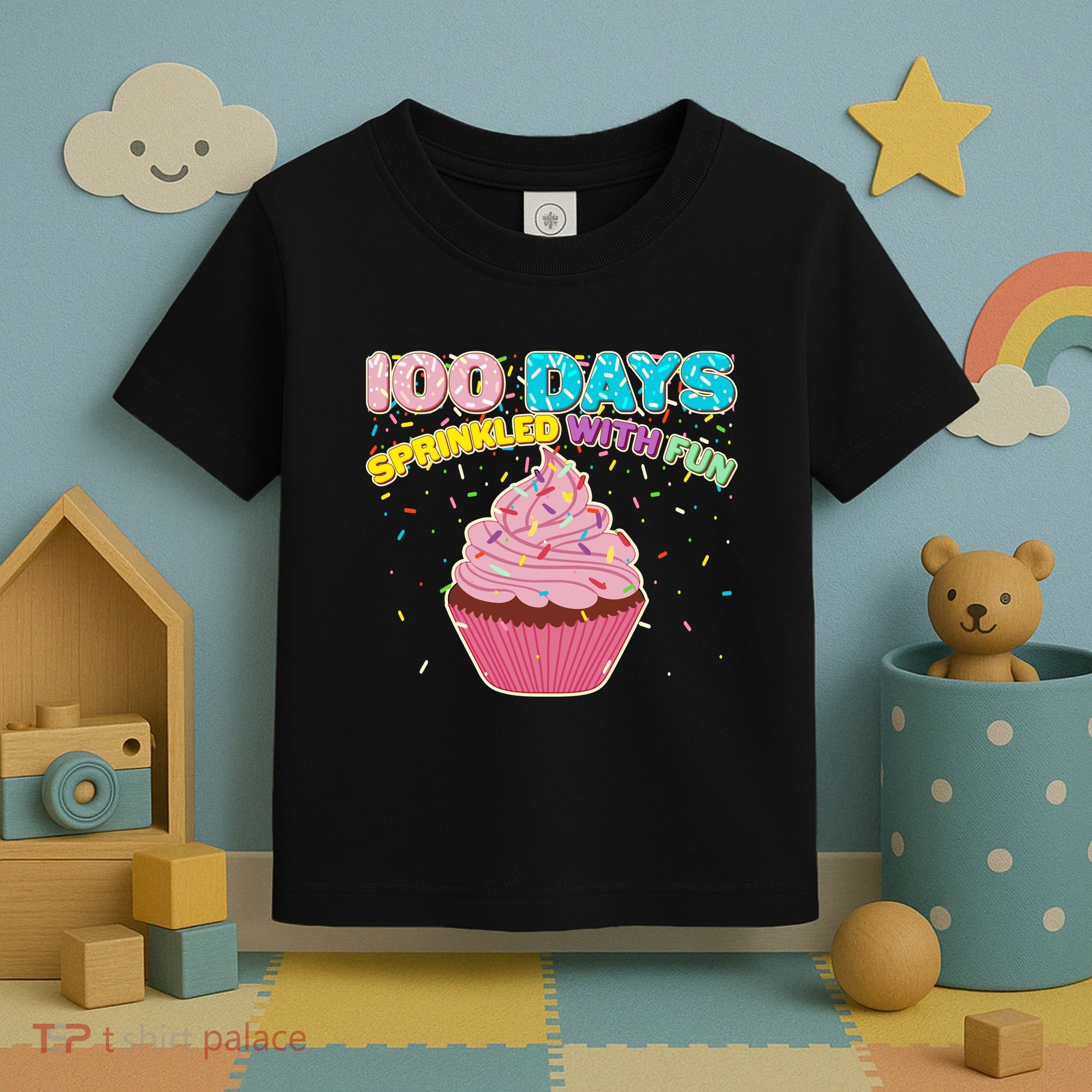100 Days Sprinkled With Fun Cupcake  Toddler T-Shirt
