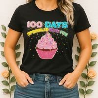 100 Days Sprinkled With Fun Cupcake  Women's T-Shirt thumb 2