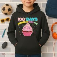 100 Days Sprinkled With Fun Cupcake  Kids Hoodie thumb 2