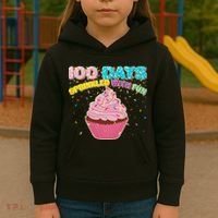 100 Days Sprinkled With Fun Cupcake  Kids Hoodie thumb 3