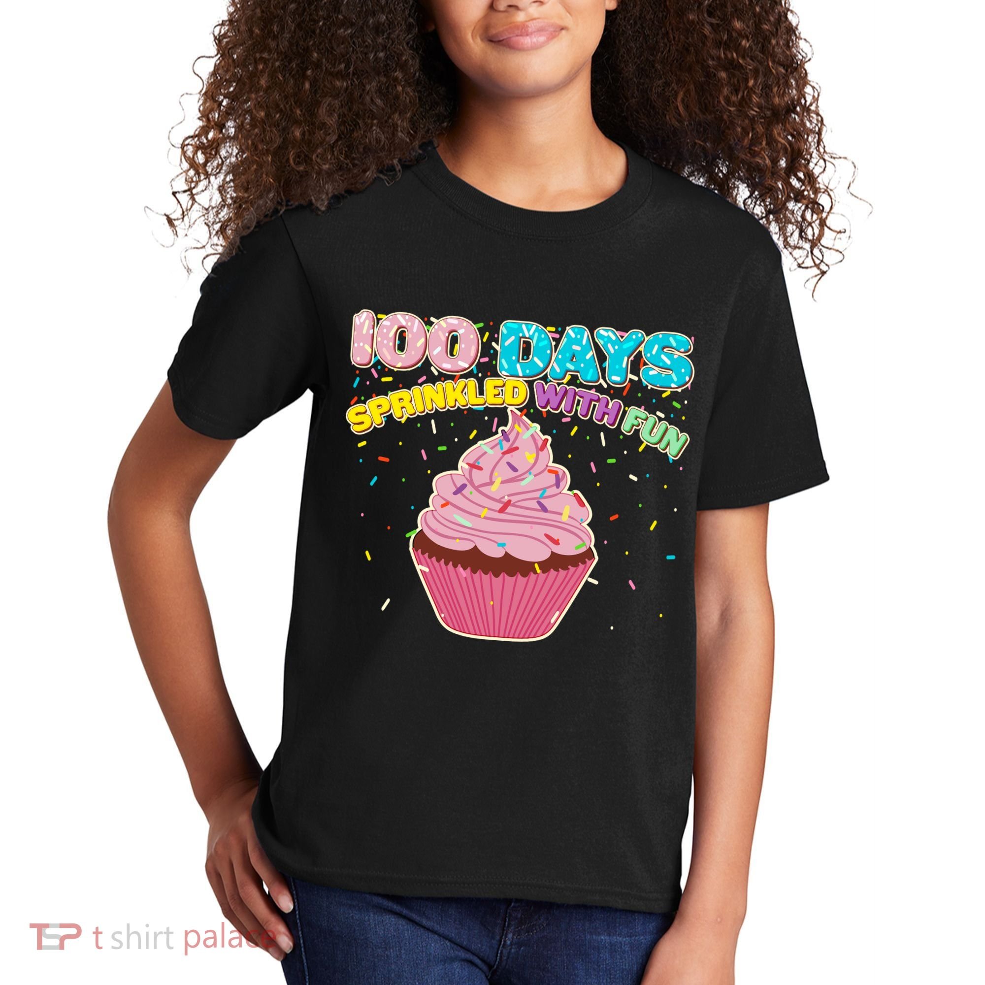 100 Days Sprinkled With Fun Cupcake  Kids T-Shirt