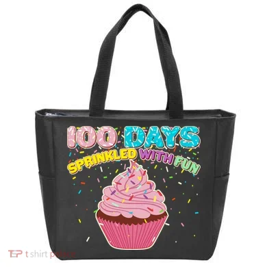 100 Days Sprinkled With Fun Cupcake  Tote Bag