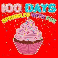 100 Days Sprinkled With Fun Cupcake  Santa Hat thumb 1