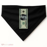 100 Dollar Bill - $100 - Benjamin Franklin Money USA-Made Doggie Bandana thumb 0