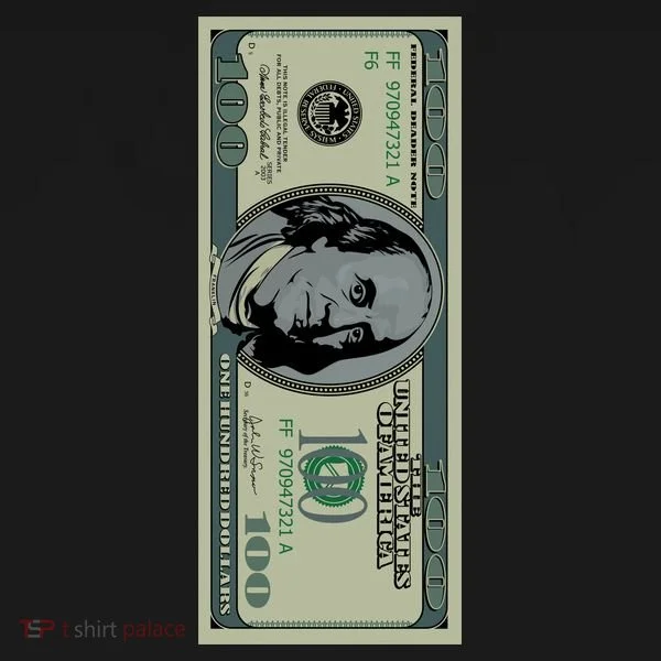 100 Dollar Bill - $100 - Benjamin Franklin Money Long Sleeve Shirt