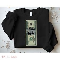 100 Dollar Bill - $100 - Benjamin Franklin Money Sweatshirt thumb 2