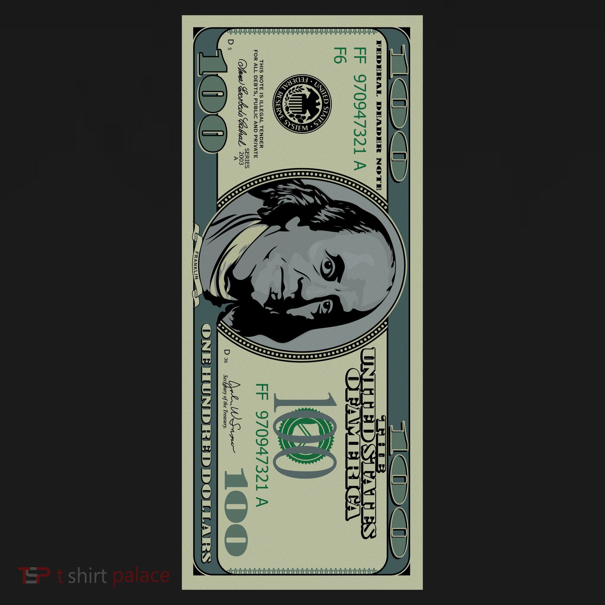 100 Dollar Bill - $100 - Benjamin Franklin Money Toddler Hoodie
