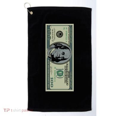 100 Dollar Bill - $100 - Benjamin Franklin Money Golf Towel