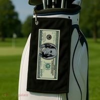 100 Dollar Bill - $100 - Benjamin Franklin Money Golf Towel thumb 2