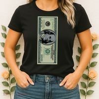 100 Dollar Bill - $100 - Benjamin Franklin Money Women's T-Shirt thumb 2