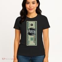 100 Dollar Bill - $100 - Benjamin Franklin Money Women's T-Shirt thumb 4