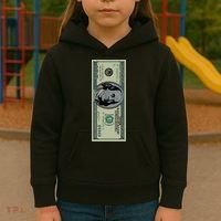 100 Dollar Bill - $100 - Benjamin Franklin Money Kids Hoodie thumb 3