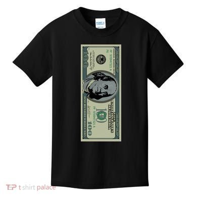 100 Dollar Bill - $100 - Benjamin Franklin Money Kids T-Shirt