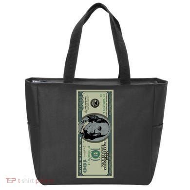 100 Dollar Bill - $100 - Benjamin Franklin Money Tote Bag