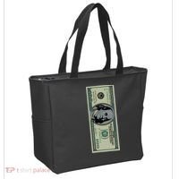 100 Dollar Bill - $100 - Benjamin Franklin Money Tote Bag thumb 2