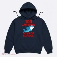 100 Jawsome Days Of School Shark Hoodie thumb 0