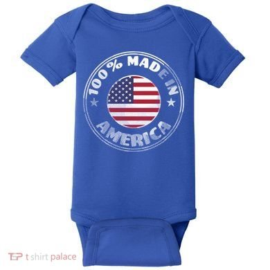 100% Made In America Baby Bodysuit