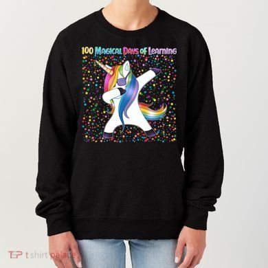 100 Magical Days of Learning Dabbing Unicorn Women's Sweatshirt
