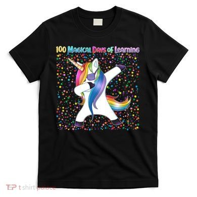100 Magical Days of Learning Dabbing Unicorn T-Shirt
