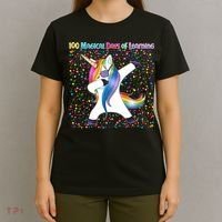 100 Magical Days of Learning Dabbing Unicorn T-Shirt thumb 4
