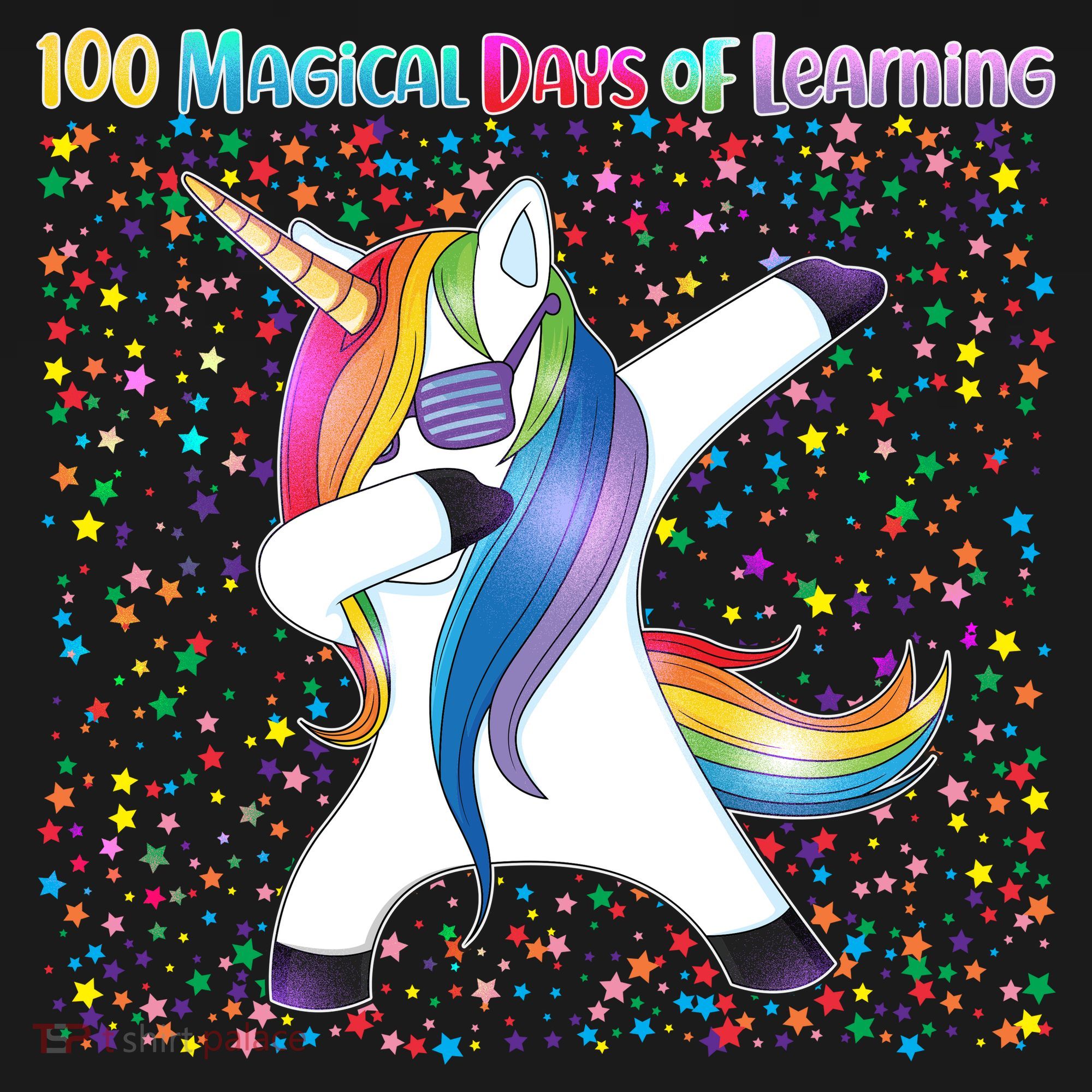 100 Magical Days of Learning Dabbing Unicorn T-Shirt