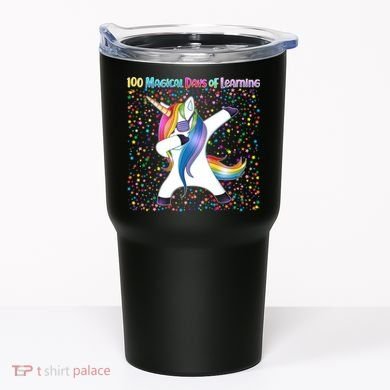 100 Magical Days of Learning Dabbing Unicorn Tumbler