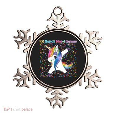 100 Magical Days of Learning Dabbing Unicorn Ornament