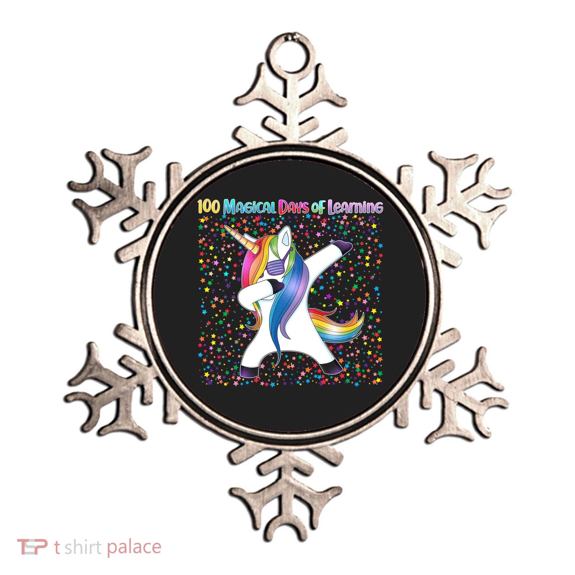100 Magical Days of Learning Dabbing Unicorn Ornament