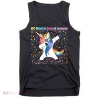 100 Magical Days of Learning Dabbing Unicorn Tank Top thumb 0