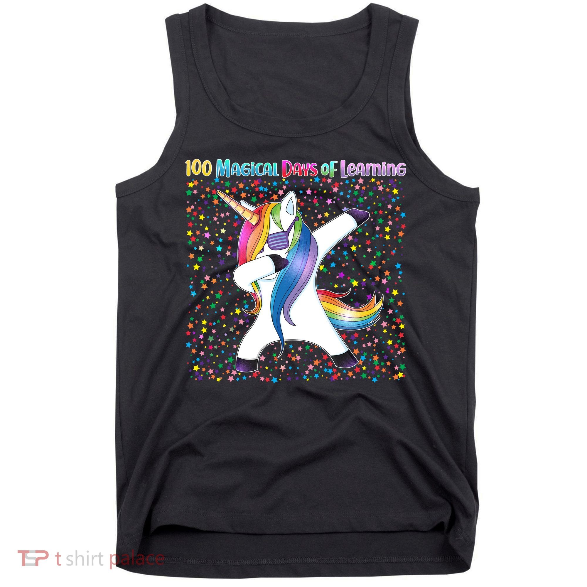 100 Magical Days of Learning Dabbing Unicorn Tank Top