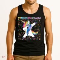 100 Magical Days of Learning Dabbing Unicorn Tank Top thumb 3