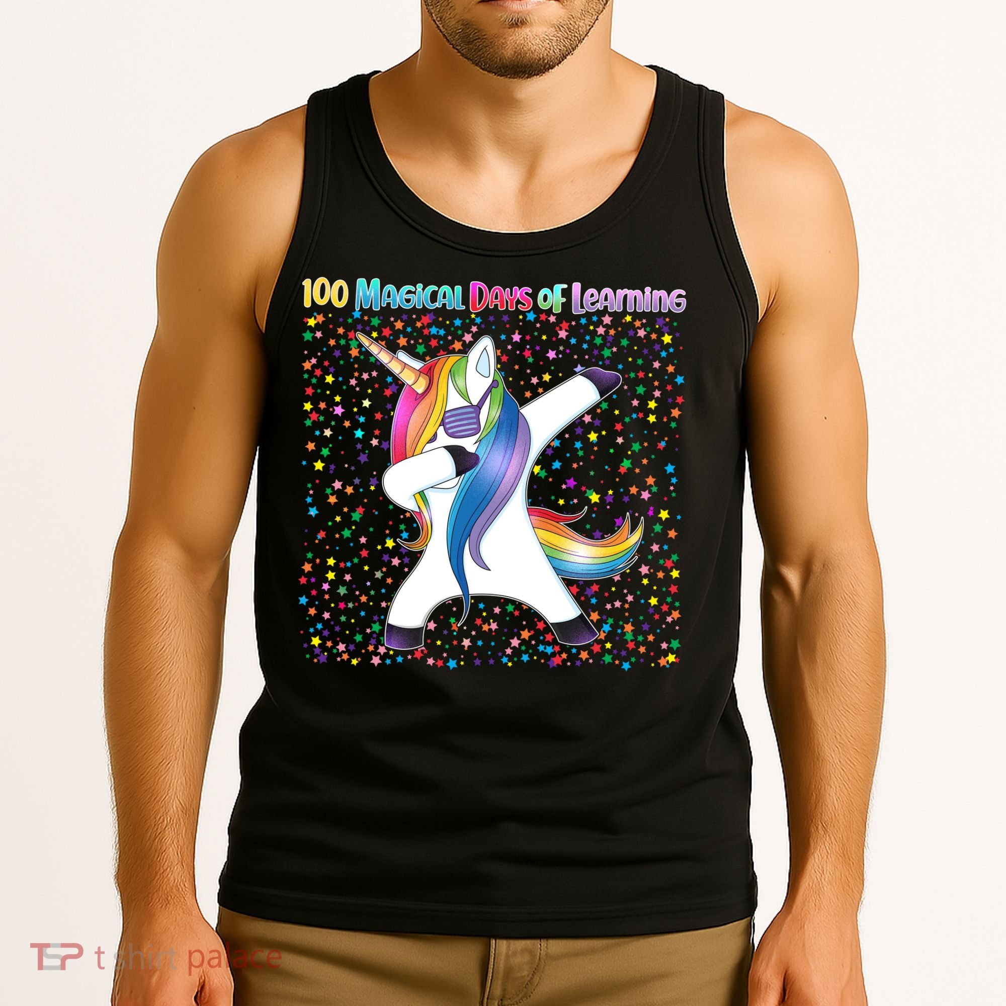 100 Magical Days of Learning Dabbing Unicorn Tank Top