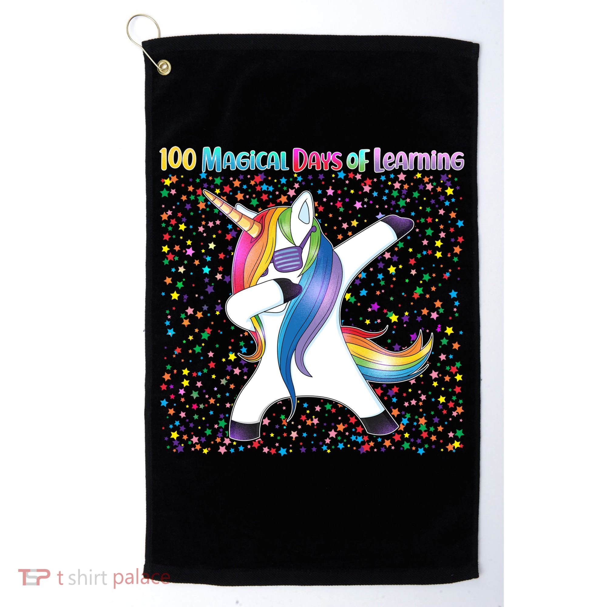100 Magical Days of Learning Dabbing Unicorn Golf Towel